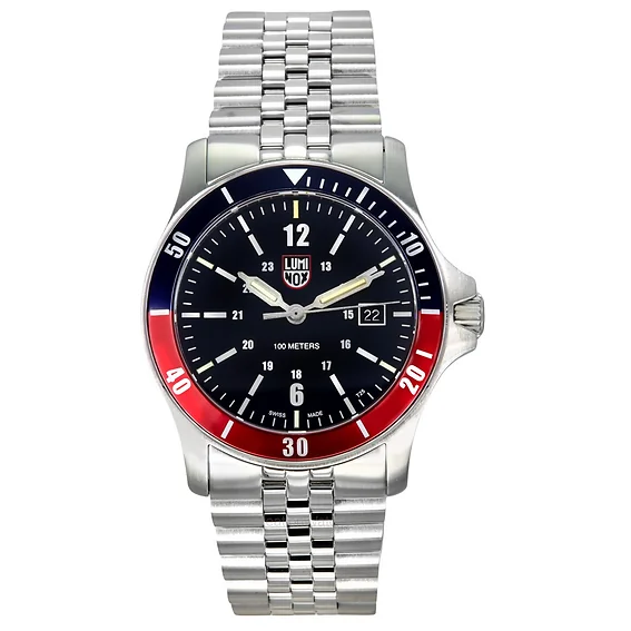 Luminox Sport Timer Stainless Steel Blue Dial Quartz XS.0914 100M Men's Watch