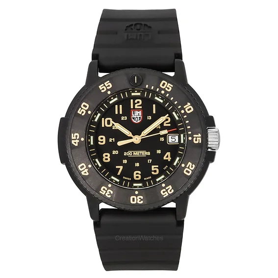 Luminox Original Navy Seal EVO Rubber Strap Black Dial Quartz Diver's XS.3001.EVO.OR 200M Men's Watch