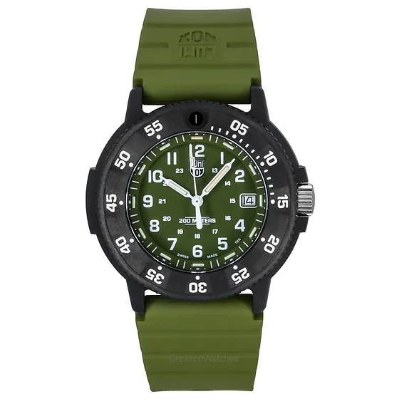 Luminox Original Navy Seal Rubber Strap Green Dial Quartz Diver's XS.3013.EVO.S 200M Men's Watch