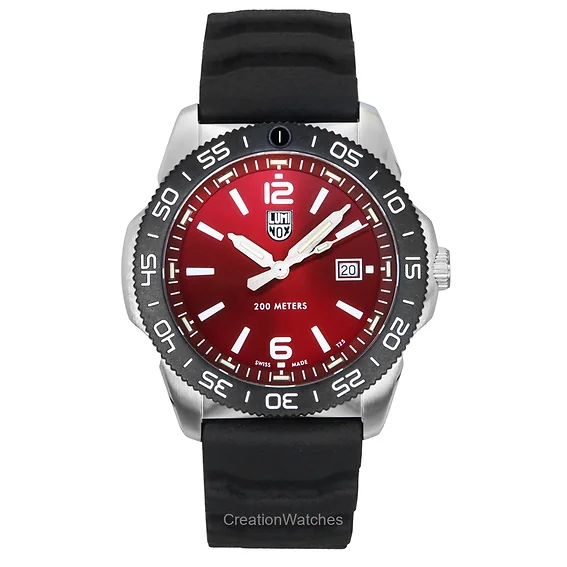 Luminox Pacific Diver Rubber Strap Red Dial Quartz XS.3135 200M Men's Watch