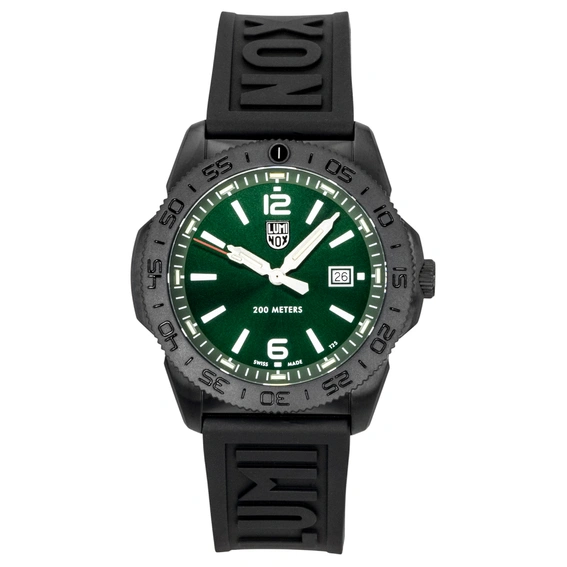 Luminox Pacific Diver Rubber Strap Green Dial Quartz Diver's XS.3137.B 200M Men's Watch