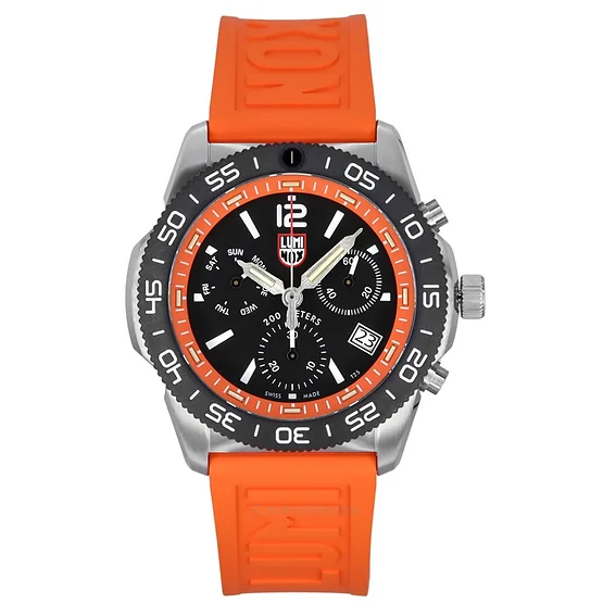 Luminox Pacific Diver Chronograph Rubber Strap Black Dial Quartz XS.3149 200M Men's Watch