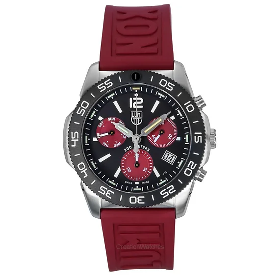 Luminox Pacific Diver Chronograph Rubber Strap Black Dial Quartz XS.3155.1.SET 200M Men's Watch