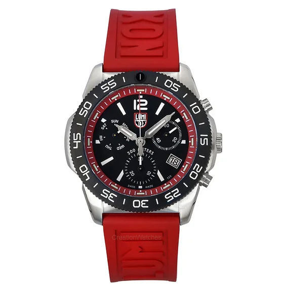Luminox Pacific Diver Chronograph Rubber Strap Black Dial Quartz XS.3155 200M Men's Watch