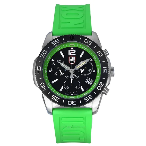 Luminox Pacific Diver Chronograph Rubber Strap Black Dial Quartz XS.3157.NF 200M Men's Watch