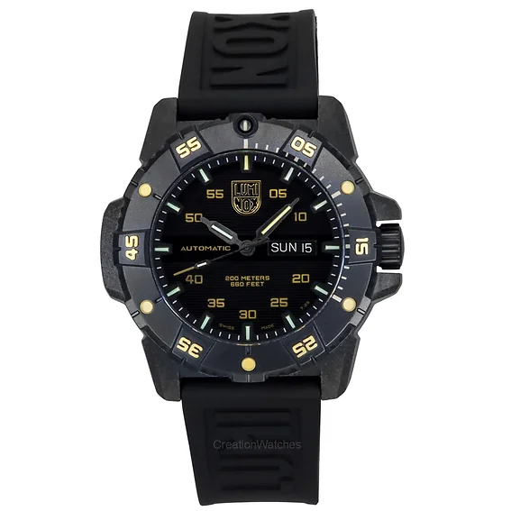 Luminox Master Carbon SEAL Limited Edition Rubber Strap Black Dial Automatic Diver's XS.3865.GOLD 200M Men's Watch