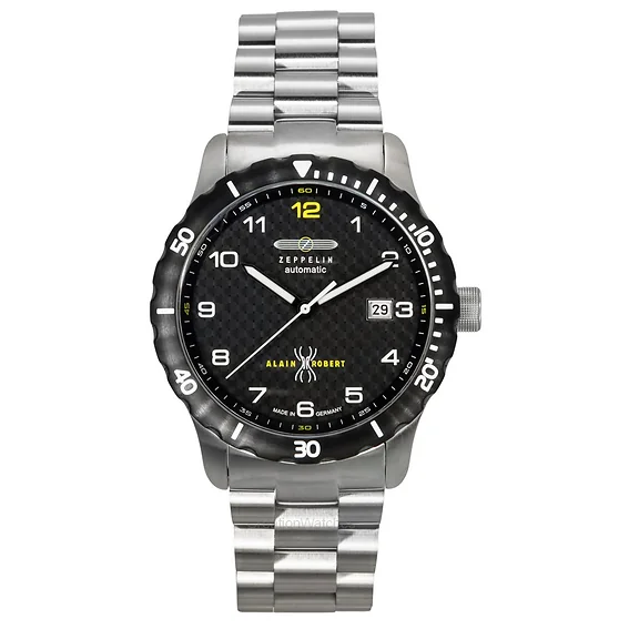 Zeppelin Night Cruise Alain Robert Limited Edition Automatic Diver's 7266M5set 200M Men's Watch With Extra Strap