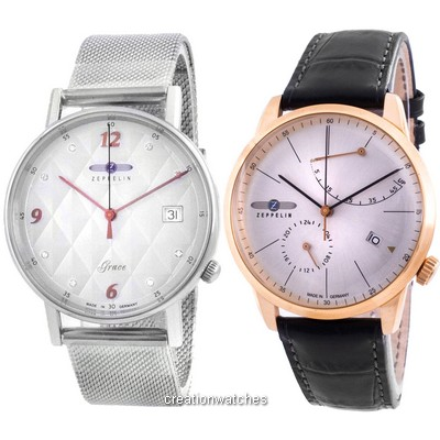 Zeppelin Analog Men's And Women's Watch Combo Set - 73684 - 7441M1