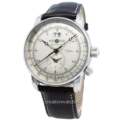 Relógio masculino Zeppelin 100 Jahre 7640-1 76401 quartzo taquímetro