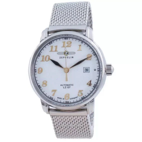 Zeppelin LZ127 Graf White Dial Automatic 7656M-1 7656M1 Men's Watch