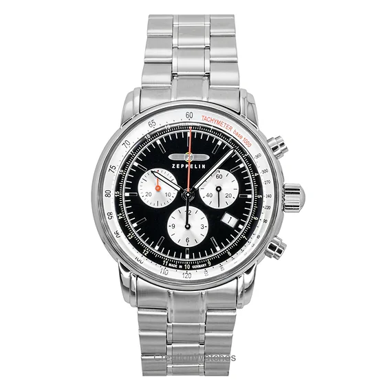 Zeppelin LZ 14 Marine Chronograph Stainless Steel Black Dial