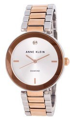 Anne Klein Diamond Accents Silver Dial Cuarzo 1363SVRT Reloj para mujer
