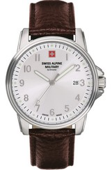 Swiss Alpine Military By Grovana Leader เงิน dial ควอตซ์ 7011.1532 100M Men's Watch