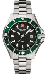 Swiss Alpine Military By Grovana Nautilus Black Dial Quartz 7040.1134 100M Men's Watch