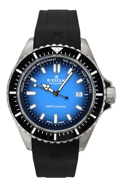 Edox Skydiver Neptunian Automatic Diver's 801203NCABUIDN 80120 3NCA BUIDN 1000M Reloj para hombre