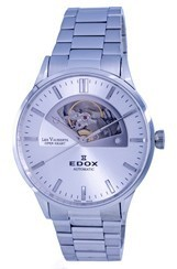 Relógio Masculino Edox Les Vauberts Coração Aberto Aço Inoxidável Prata Mostrador Automático 850143MAIN
