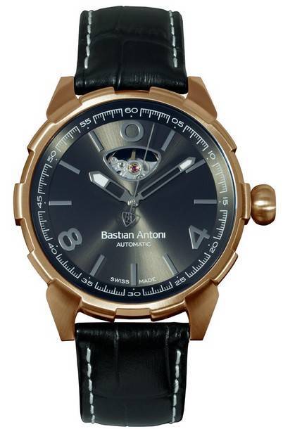 Bastian Antoni Turbulent BA01 Gold Tone Stainless Steel Anthracite Dial Men's Watch - 8719326505848