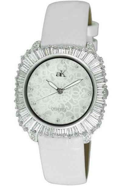 Adee Kaye Liberty - G2 Collection Crystal Accents Mother Of Pearl Dial Quartz AK2722-S Women\'s Watch