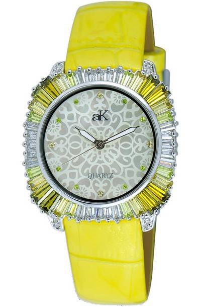 Adee Kaye Liberty - G2 Collection Crystal Accents Mother Of Pearl Dial Quartz AK2722-SGN Women\'s Watch