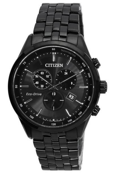 Citizen Eco-Drive Corso Classic Chronograph Black Dial AT2145-86E 100M Men\'s Watch