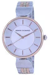 Relógio feminino Armani Exchange Brooke em aço inoxidável de quartzo AX5381 em dois tons