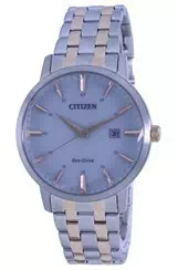 Relógio masculino Citizen cinza claro com dois tons de aço inoxidável Eco-drive BM7466-81H