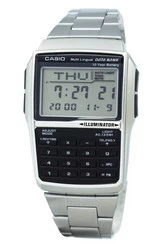 Casio Juventude Digital Data Bank 5 Alarme Multilíngüe DBC-32D-1ADF DBC-32D-1 Relógio Masculino
