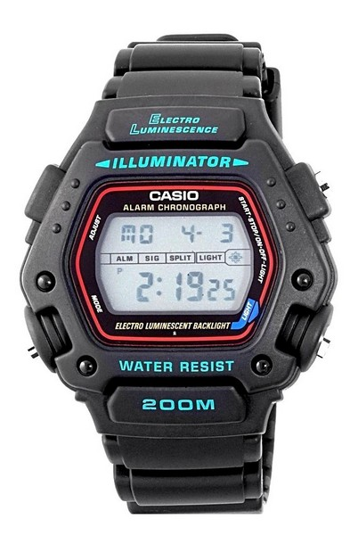 Casio Digital Classic Alarm Chronograph WR200M DW-290-1VS DW-290-1 Reloj para hombre