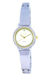 Citizen Crystal Accents Stainless Steel White Dial Quartz EJ6134-50A Women\'s Watch