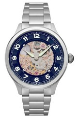 Thomas Earnshaw Baron Blue Skeleton Dial กลไกจักรกล ES-8189-22 Men's Watch