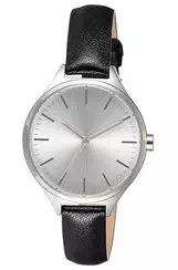Esprit เงิน dial Leather Strap ควอตซ์ ES109272001 นาฬิกาข้อมือผู้หญิง