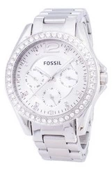 Fossil Riley Multifunción Crystal Dial ES3202 Reloj para mujer