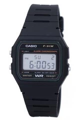 นาฬิกาปลุก Casio Classic Sports Chronograph F-91W-3SDG F91W-3SDG Men's Watch
