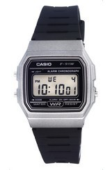 Casio Digital Resin Black dial ควอตซ์ F-91WM-1B F91WM-1B นาฬิกาผู้ชาย