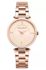 Relógio feminino FCUK com detalhes em tom de ouro rosa quartzo FCS1015RGM