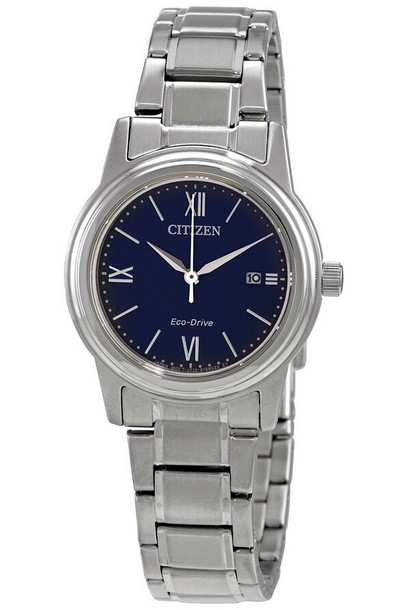 Reloj para mujer Citizen Classic Blue Dial de acero inoxidable Eco-Drive FE1220-89L 100M