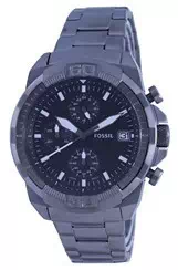 Fossil Bronson Chronograph schwarzes Zifferblatt Edelstahl Quarz FS5852 Herrenuhr