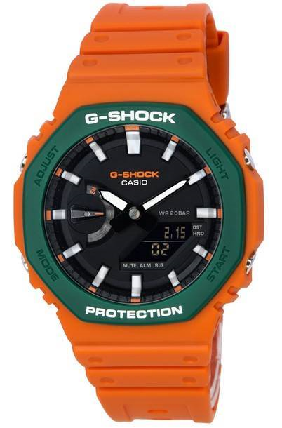 Casio G-Shock Orange Analog Digital Quartz GA-2110SC-4A GA2110SC-4 200M Men\'s Watch