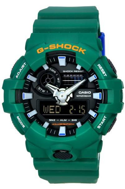 Casio G-Shock Popular Spirited Colours Green Analog Digital Quartz GA-700SC-3A GA700SC-3 200M Men\'s Watch