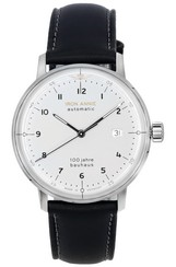 Iron Annie 100 Jahre Bauhaus Leather Strap White Dial Automatic 50561 Men's Watch