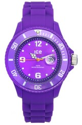 Relógio feminino Ice Forever pulseira de silicone roxo mostrador quartzo 005104 100M