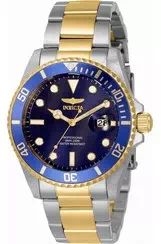 Relógio feminino Invicta Pro Diver Blue Dial de dois tons de aço inoxidável de quartzo 33274 200M