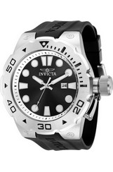 Invicta Pro Diver Silicone Black dial ควอตซ์ 36996 100M Men's Watch