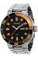 Relógio masculino Invicta Pro Diver mostrador preto automático mergulhador 37440 200M