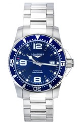 Longines HydroConquest Sunray Blue com mostrador Super-LumiNova Relógio de mergulho automático L3.742.4.96.6 300M masculino