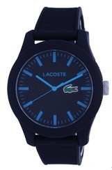 Relógio masculino Lacoste Analog Silicon Black Dial Quartz LA-2010791.G