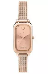 Relógio feminino Oui & Me Finette tom ouro rosa quartzo ME010114