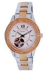 Fossil Stella Crystal Accents Silver Dial Automatic ME3214 Women\'s Watch
