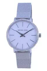 Michael Kors Pyper White Dial Stainless Steel Quartz MK4618 Women's Watch