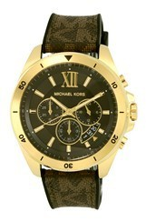 Michael Kors Oversized Brecken Logo Chronograph Leather Quartz MK8849 Men's Watch